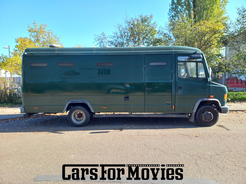 CarsForMovies | Mercedes Benz T2 711D Gefangenentransporter 1994 Deutschland Grün Braun Einsatzfahrzeug Spezialfahrzeug Sachsen 6194 Polizei Justiz 110 
